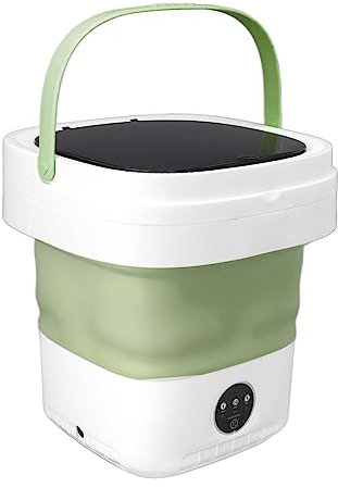 Qcwwy Mini Machine à Laver à Seau Portable, Machine à Laver Pliable avec Fonction de Séchage Doux à Usage Domestique (Prise UE)