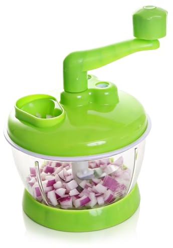 Robot Culinaire Manuel, Hachoir à Ail à Manivelle, Mélangeur Avec Récipient Transparent, Coupe-légumes, Dés, Purée De Légumes, Mélangeur De Viande Portable Pour Cuisine, Restaurant