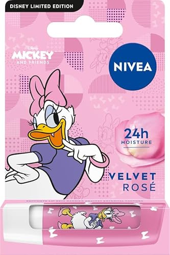 NIVEA Velvet Rose Daisy Duck Lippenpflege Disney Edition, 4,8 g