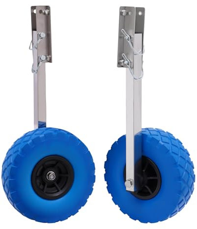 Levkitch Heckräder für Schlauchboot Tragfähigkeit 150kg Schlauchbooträder 25cm Starträder aus Edelstahl Transporträder für Aufblasbares Boot Yacht