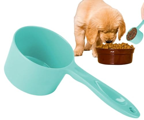 Vaso medidor de comida para perros, cuchara medidora de comida húmeda para gatos 100 g, para alimentos secos o húmedos, varios animales - Control preciso de porciones conveniente