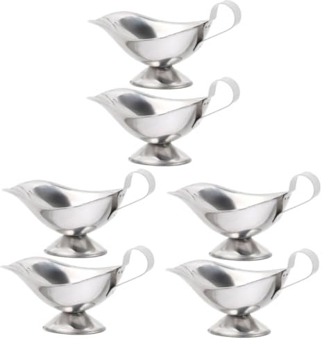 Hohopeti 6pcs Gravy Jug Spout Sauce Boat Gravy Bowls Sauce Cup Container Pitcher Condiment Bowls