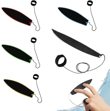 SULIUDAJI 5 Stück Finger Surfboard, Loat Surfboard, Finger Surfboard Car In The Wind Creative Surfboard For Fingers Fingertip Surfboard For Children Teenagers Adults Indoor Outdoor For Practice