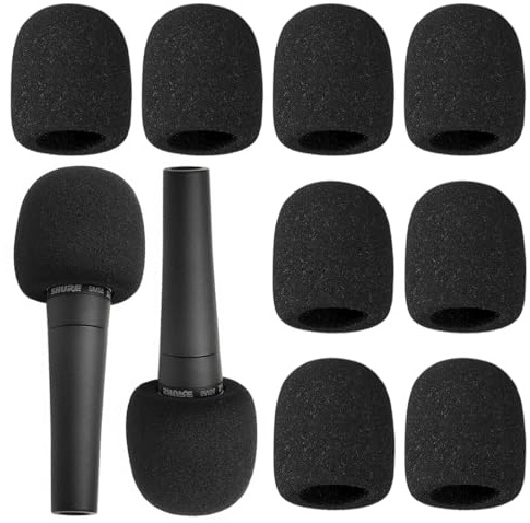 DLPRK 8 Stück Ersatz-Windschutz für Mikrofon und Headset aus Schaumstoff