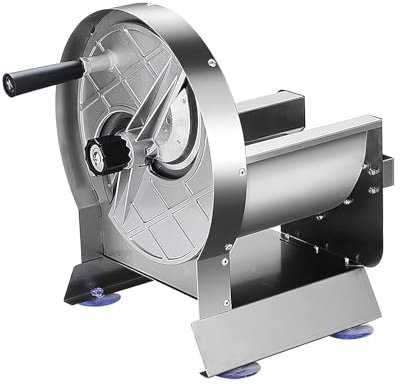 Commercial Slicer Rotary, Stainless Steel Hand Crank Machine, 0.2-12mm Adjustable Slice Thickness, Durable Blades for Slicing Harder Fruit Vegetable Lemon Onion Cabbage Carrot Potato Cucumber