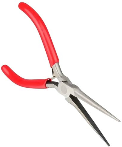 Pince à bec long et effilé, pince de précision en acier à haute teneur en carbone de 6 pouces avec mâchoires longues et effilées non dentelées pour la fabrication bijoux, fils