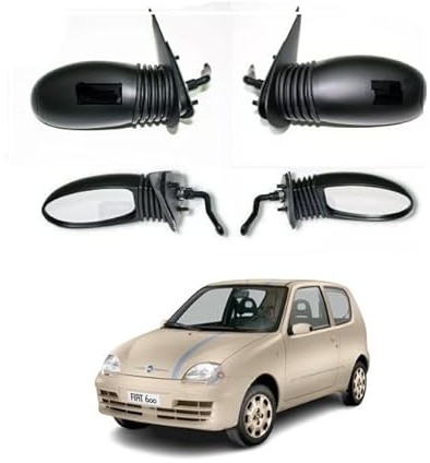 COPPIA SPECCHIO SPECCHIETTO RETROVISORE DX SX CON LEVA FIAT SEICENTO 600 DA 1998