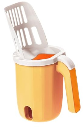 Veasbuu Paletta per lettiera per gatti, 25 x 14 x 11 cm, dispenser integrato per sacchetti della spazzatura con manico compatto, kit di pulizia leggero per esterni e viaggi