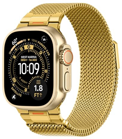 SOLOLUP Milanaise Magnetic Armband für Apple Watch Ultra 3/2 Armband Herren | 49mm 46mm 45mm 44mm 42mm 41mm 40mm 38mm Milanese Loop,Edelstahl Metall Verbinder Band für iWatch 11 10 9 8 7 6 5 4 3 SE 3/2