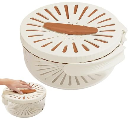 Fruit strainer, food strainer with lid, food-safe sieve insert with folding handle, drip container for berries, grapes