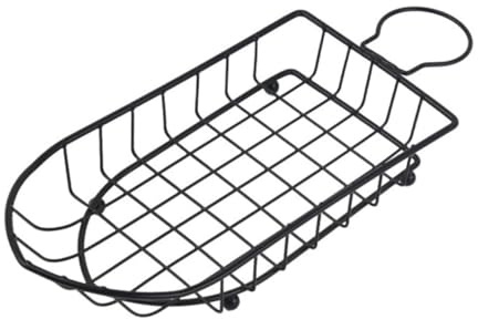 VALICLUD Cesta para Almacenamiento y Organización Multifunción Pequeña de Pan en Forma de Barco de Hierro Negro en Dormitorio o Sala