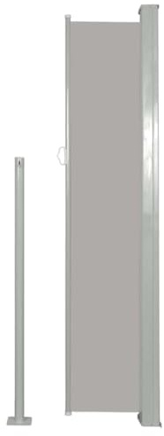 CIOURSTO Toldo Lateral retráctil: Pantalla de Privacidad para Exteriores de Poliéster Resistente Al Agua y Al té con Accesorios de Montaje (100x500cm)