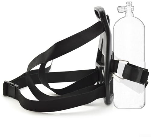Gdfnmogo Mochila para tanque de buceo, soporte ajustable para tanque de buceo, construcción de nailon y plástico, soporte duradero para una sola botella de oxígeno, ideal para actividades recreativas