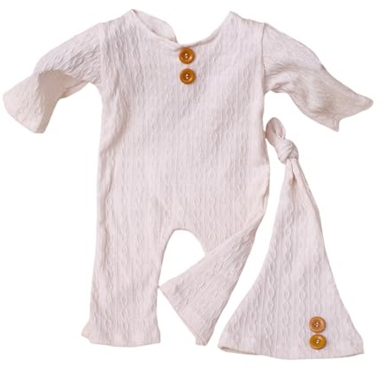 Baby Photo Props Essential Soft Stretchy Newborn Photography Costume Includes Hat and Pants Safe for 0-30 Days Infants Polyester Baby Photography Costume