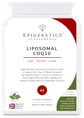 Liposomal CoQ10 | 38mg LiposoVit-Q10 Ubiquinone Per Capsule | Quality Liposomal Co-Enzyme Q10 | No Added Binders, Fillers or Additives | 60 Vegan Capsules 2-Month Supply | UK Made