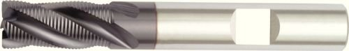 WIDIA Hanita TF6K0410004 6K04 HP Schrupp-Schaftfräser, 0,04 cm Fase, 1,0 cm Schnittdurchmesser, HSS-PM, TiAlN Beschichtung, RH Schnitt, Weldon-Schaft, 4-flöte
