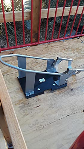 Pittsburgh Motorcycle Steel Wheel Chock Mount Automatic Self Latching Locking