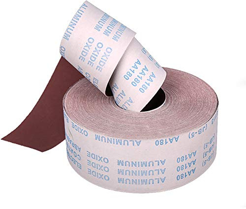 Rollo de tela de esmeril, papel de lija de grano 240, 95 mm x 1 m, paño de arena flexible abrasivo para metal vidrio, carpintería y pulido