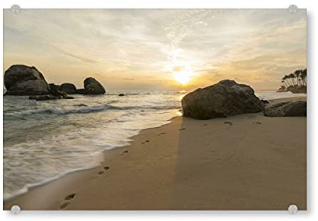 artboxONE Acrylglasbild 60x40 cm Natur Tropischer Sonnenuntergang - Bild Srilanka beruhigend Ceylon