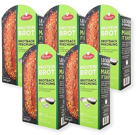BIELMEIER 1,50 KG KÜCHENMEISTER Brotbackmischung mit Backschale Proteinbrot a 0,3 KG Frießinger Mühle