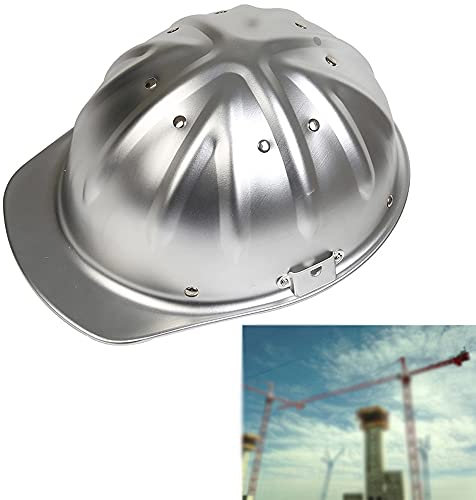 Schutzhelm,Aluminiumhelm Arbeitshelm Verstellbarer Schutzhelm Bauhelm Die Verstärkung aus Aluminiumlegierung auf der Oberseite ist sicherer und effektiver