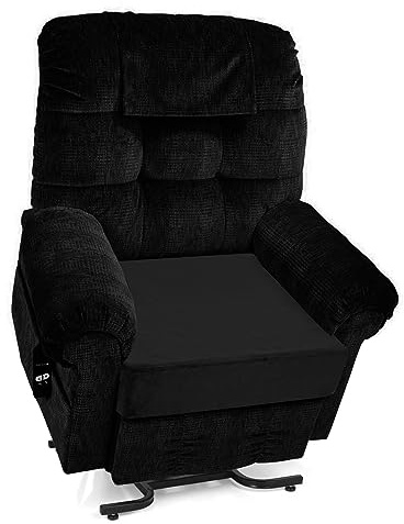 SINOSSO Velvet Large Chair Cushion for Elderly 20 x 20 x 5, High Density Foam Seat Cushion for Recliner Couch Armchair, Thickened Chair Pad, Black