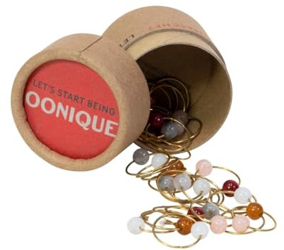 OONIQUE Hochwertiges Maschenmarkierer Set - 40 Metall Ringe in 5 Farben | Praktisches Strick- und Häkelzubehör, Maschenmarkierer Metall