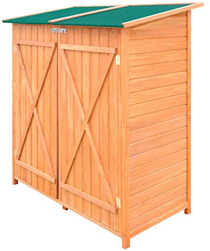 Cobertizo de madera para jardín, cobertizo de almacenamiento grande