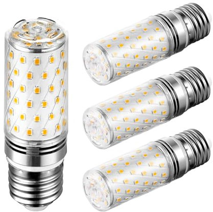 Birne E27 LED Warmweiss 3000K Glühbirne 12W LED Lampe E27 Ersetzt 100W Glühlampen 1450LM Kein Flackern Energiesparlampe Maiskolben Kerze Leuchtmittel, Nicht Dimmbar, 4er Pack