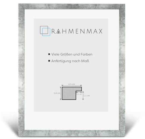 RahmenMax Skane Puzzlerahmen Bilderrahmen Posterrahmen 50 x 150 cm Eisen Optik gewischt Passgenau Handgefertigt inklusive Antirefle x Acryl Verglasung