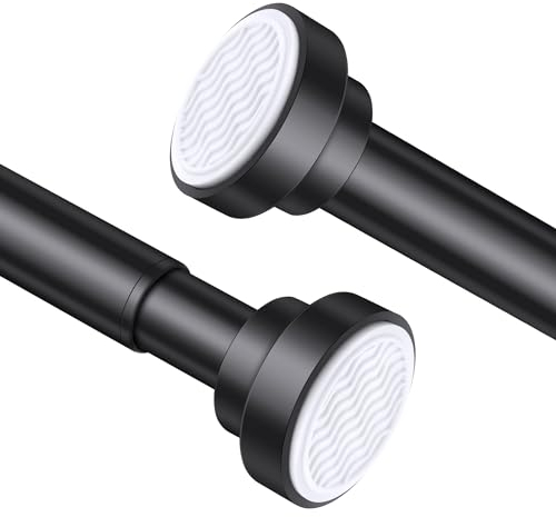 Asta telescopica per tenda da doccia, in acciaio inox, da 70 a 132 cm, lunghezza a scelta, senza fori