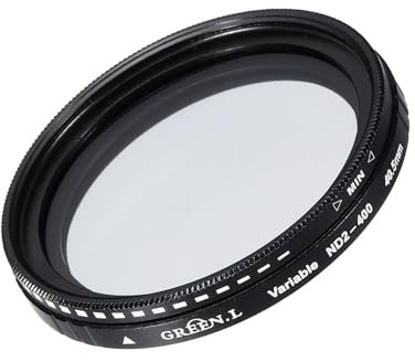 QUARKZMAN Filtro de Lente ND2-400 Filtro de Densidad Neutra Variable Filtro ND Circular de 40.5mm Filtro de Escala de Grises para Lente de Fotografía de Cámara