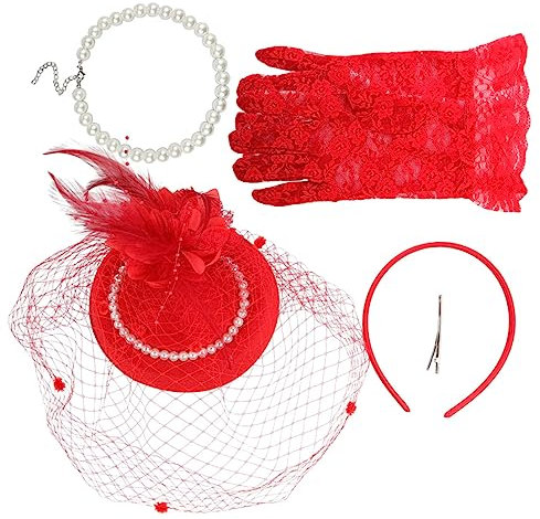 GALPADA Retro-haarnadel-set Mit Blumenmuster – Kopfschmuck Schleier Und Handschuhe Für Damen Stilvoll Für Hochzeiten Abschlussbälle Und Partys