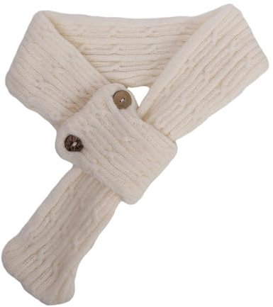 Damen Schal mit Knöpfen, gestrickt, Kreuzschal, Herbst/Winter, einfarbig, weich, warm, Halsschutz, Geschenke(Khaki)