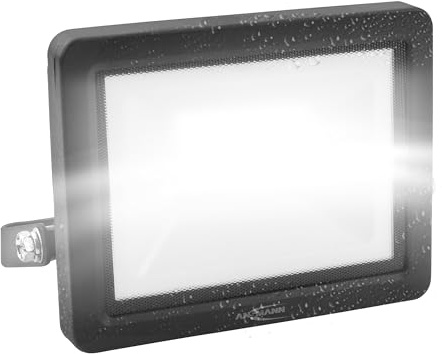 Ansmann LED-Wandstrahler, robuster & kompakter Baustrahler für Werkstatt, Baustelle, Garage, Strahlwasserschutz, leistungsstark, 30 Watt, 3300 lm, Schwarz