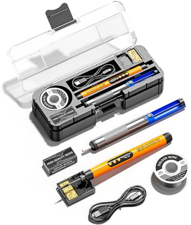 Weytoll Portable Electric USB Soldering Iron Multifunctional Intelligent Soldering Welding Pen with 260-420℃ Temperature Adjustment Function for Soldering Repairing and Maintenance Use