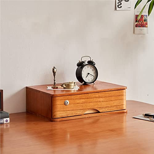 Schreibtisch-Aktenschrank aus Holz mit abschließbarem Schubladensystem für Aktenordner, 1/2/3/4 Etagen, stilvolle und funktionale Büroaufbewahrungslösung (Farbe: C)