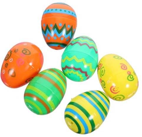 Vaguelly 12stücke Wiederverwendbare -eier Leere -eier Für Süßigkeiten Farbenfrohe Dekorationen Für Ostern Party Und Spielzeug