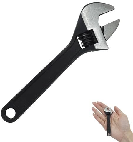 LLFYXM Mini Adjustable Spanner 4 Inch Compact Hand Wrench Portable Adjustable Spanner Lightweight for Auto Mechanical Repair Rust-Resistant Steel Tool for Bicycle, Plumbing, DIY