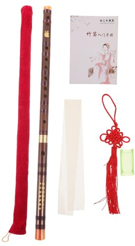 minkissy Chinesische Bambusflöte Dizi aus Leichtem Bambus im Traditionellen Stil mit Präzisem Klang und Glatter Oberfläche für Anfänger und Erwachsene