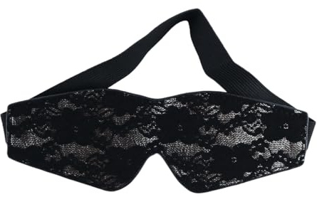 Hoite Satin ögonskydd mjukt bekvämt sovskydd för vuxna med blommig spets svart för hem resa kontor rollspel alla hjärtans dag present