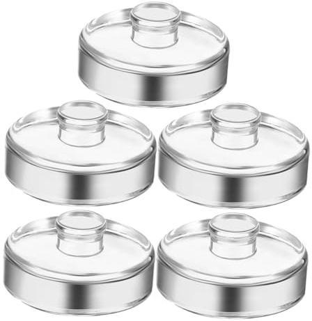 TOGEVAL 5 Piezas Pesos De Fermentación De Vidrio Frascos De Conservas De Boca Ancha Tarro De Albañil De Peso Tarro De Cristal Fermentador De Vidrio Transparente