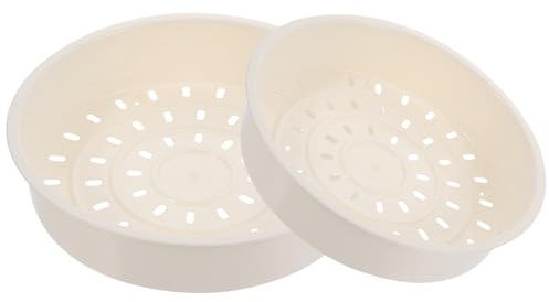 BESPORTBLE 2 pezzi Cestino Vapore per Cucina in Materiale Rinforzato Resistente al Calore per Vaporiera Elettrica e Cuociriso Accessori Multiuso per Cottura Vapore di Riso Pesce e Verdure