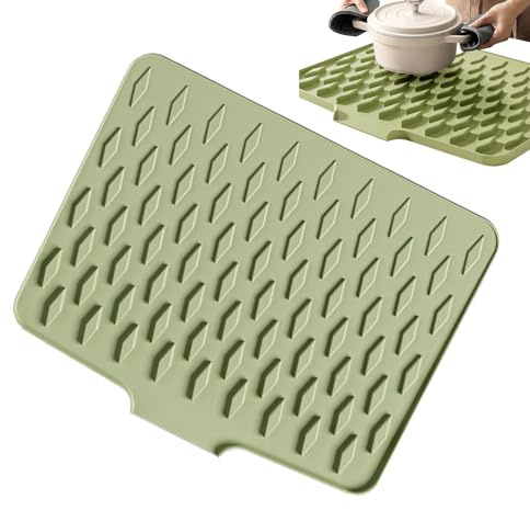 CGACCSD Tappetino asciutto per piano di lavoro della cucina, tappetino antiscivolo per sgocciolare le stoviglie, per bagno, rubinetto, lavello, stazione caffè, WC, doccia, appartamento,