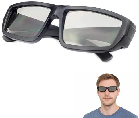 Occhiali 3D universali, passivi, polarizzati, 3D, cinema, 3D, 3D, per televisori, 3D, occhiali 3D, per portatori di occhiali, passivi, compatibili con Cinema, Sony Easy 3D Philips Panasonic