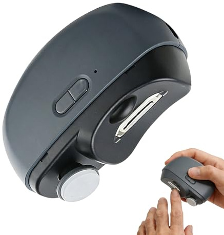 Tagliaunghie elettrico – Lucidatore leggero con blocco di sicurezza LED ricaricabile | Mar Lucidatore elettrico per unghie delicato per adulti bambini anziani manicure pedicure piedi unghie casa