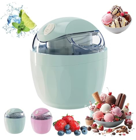 Mini Heladera Doméstica, Máquina Personal Para Hacer Yogur Helado Casero, Gelato Y Sorbete, Mini Heladeras Personales Diy Con Control De Un Solo Toque Para Postres Helados Y Sorbetes. Blue2
