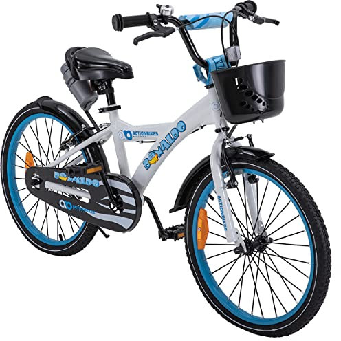 Actionbikes Kinderfahrrad Donaldo - 20 Zoll - V-Break Bremse - Seitenständer - Luftbereifung - Ab 2-9 Jahren - Jungen & Mädchen - Kinder Fahrrad - BMX - Kinderrad (Donaldo 20 Zoll)