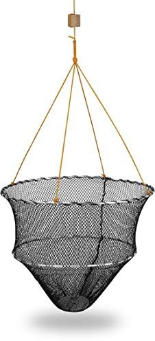 Storfisk fishing & more Krebsteller Krebsreuse Krebskorb mit Metallringen, Ködernadel, 4 m Nylonseil und Holz-Auftriebkörper, Stück:1 Stück, Durchmesser:Ø 40 cm