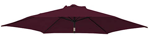 Green Bay 3m/8 Arms Replacement Parasol Garden Patio Umbrella Fabric Canopy Cover (Wine)